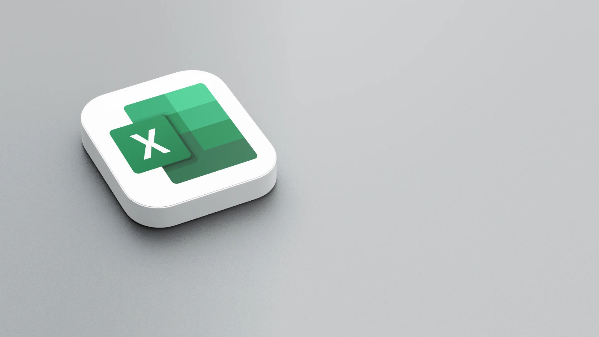 Ícone do Microsoft Excel em fundo cinza, com aparência de botão 3D e destaque para o símbolo verde e branco do X, sugerindo recursos de planilhas e fórmulas; arredondamento no excel