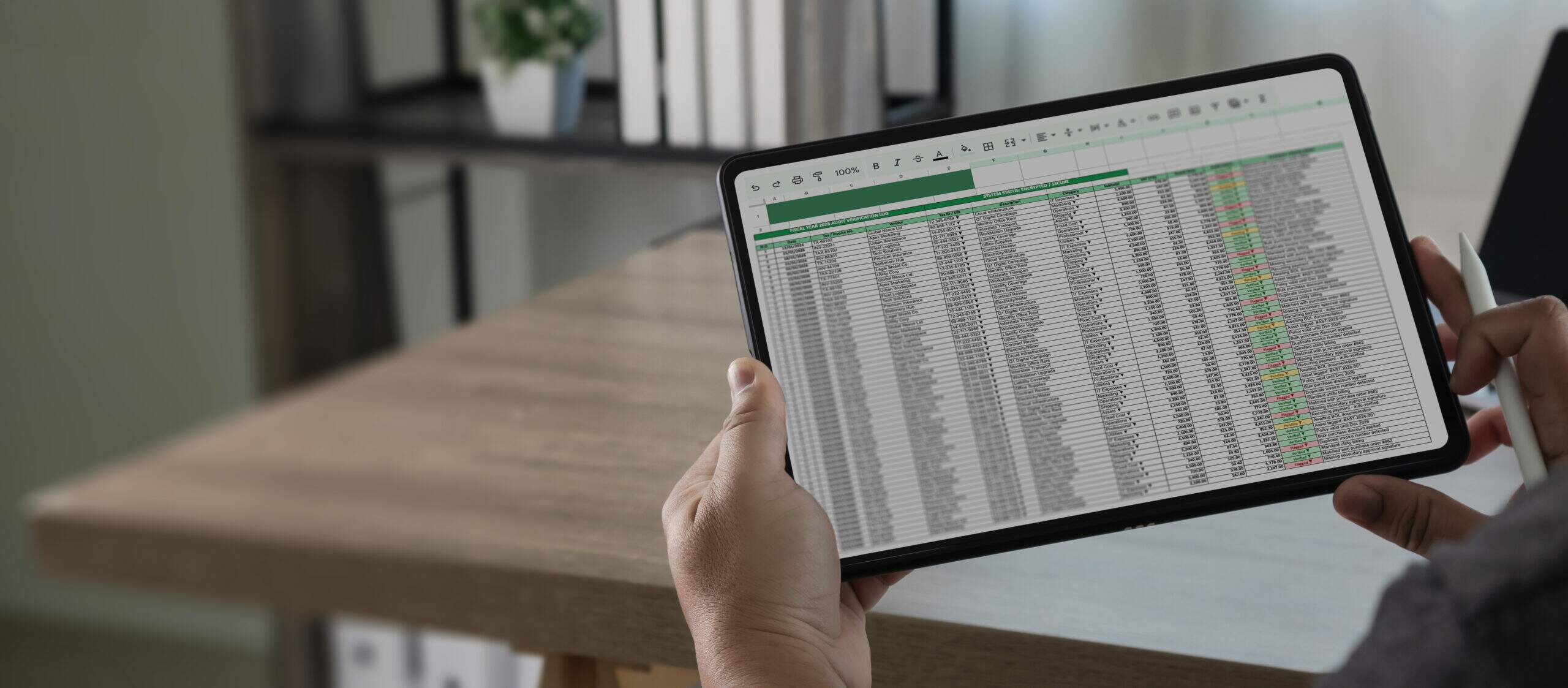 Usuário analisando planilhas no Excel em dispositivo móvel, atividade comum nos níveis intermediário e avançado. excel avançado
