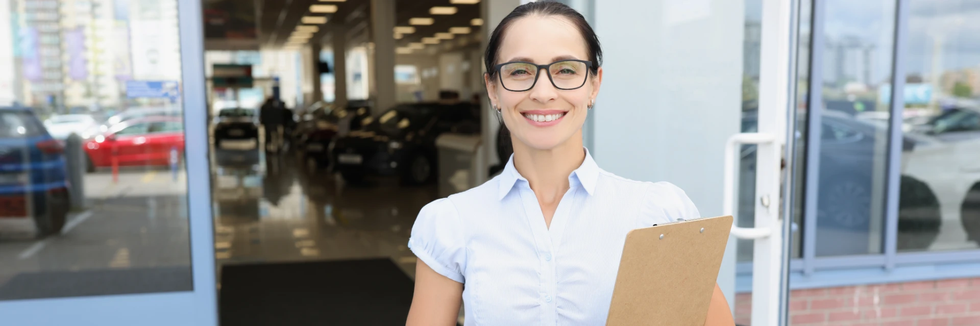 Mulher sorridente com óculos e camiseta branca apresenta uma postura profissional, demonstrando como mostrar que sou profissional mesmo sem nunca ter trabalhado