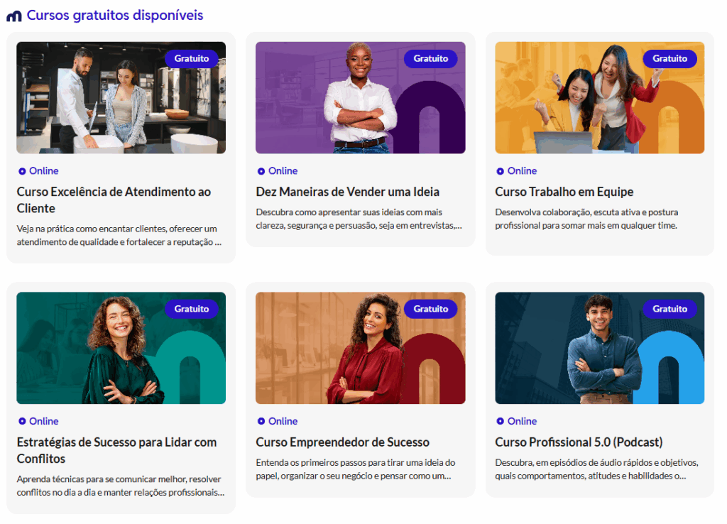 cursos gratuitos da Microlins para desenvolvimento profissional, empregabilidade e qualificação para o mercado de trabalho
