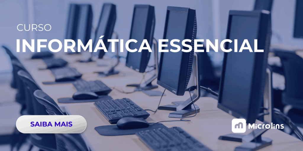 Curso de informática da Microlins com foco em informática essencial, produtividade digital e preparação para o mercado de trabalho.