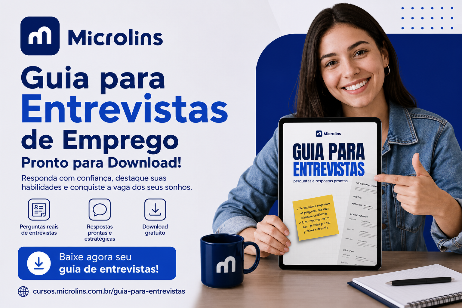 Material rico microlins: guia para entrevistas, perguntas e respostas prontas